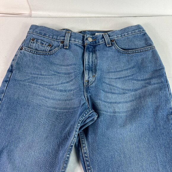 Y2K Levi's Jean Women 32x30* 515 Mid Rise Boot Cut Blue Faded Denim Tag 12M Miss - Picture 2 of 16
